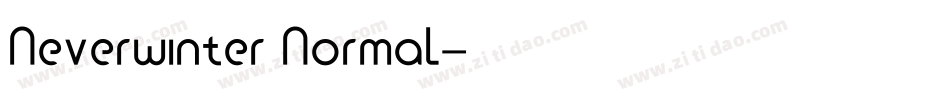Neverwinter Normal字体转换